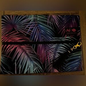 Makeup Junkie Bags Tropical Palm Print Cosmetic Clutch - Multicolor